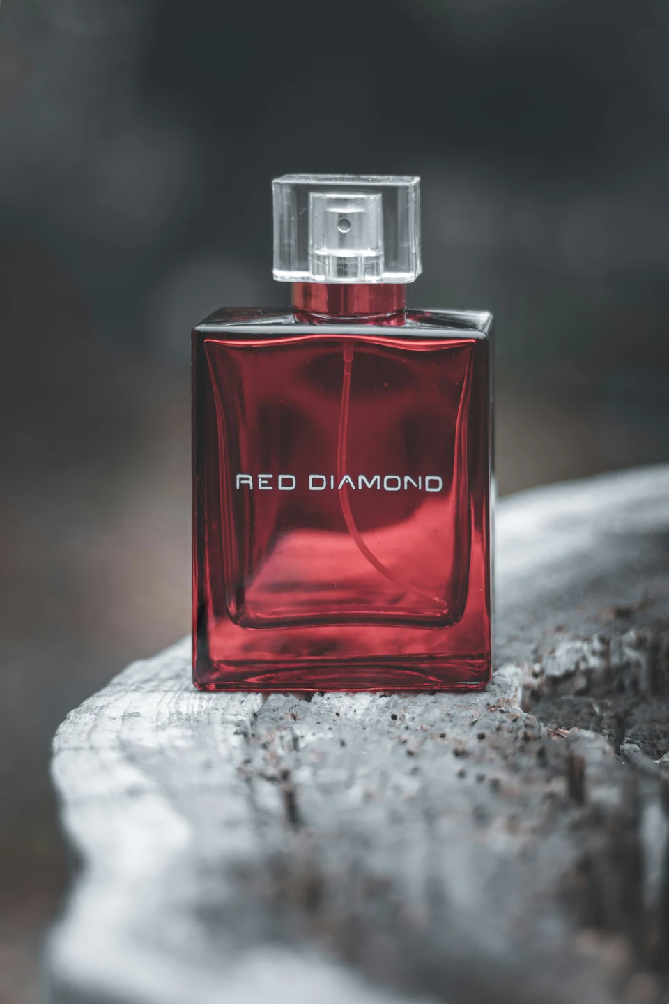 The original RED DIAMOND perfume photograph, before video generation
